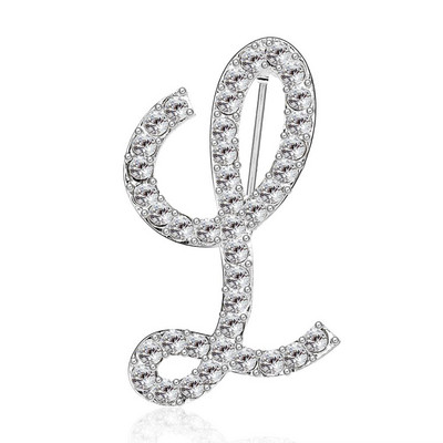 Rinhoo 1buc AZ 26 litere inițiale broșă cu strass femei ornament de modă pentru haine geanta farmec accesorii