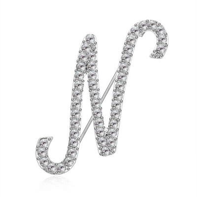 Rinhoo 1buc AZ 26 litere inițiale broșă cu strass femei ornament de modă pentru haine geanta farmec accesorii