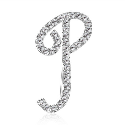 Rinhoo 1buc AZ 26 litere inițiale broșă cu strass femei ornament de modă pentru haine geanta farmec accesorii
