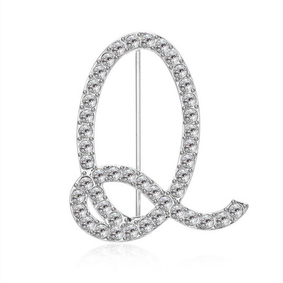 Rinhoo 1buc AZ 26 litere inițiale broșă cu strass femei ornament de modă pentru haine geanta farmec accesorii