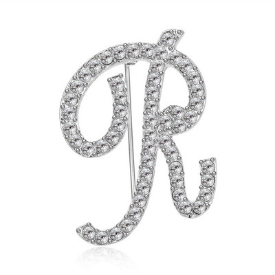 Rinhoo 1buc AZ 26 litere inițiale broșă cu strass femei ornament de modă pentru haine geanta farmec accesorii