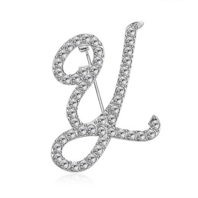 Rinhoo 1buc AZ 26 litere inițiale broșă cu strass femei ornament de modă pentru haine geanta farmec accesorii