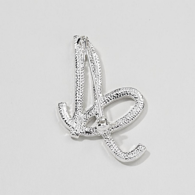 Rinhoo 1buc AZ 26 litere inițiale broșă cu strass femei ornament de modă pentru haine geanta farmec accesorii