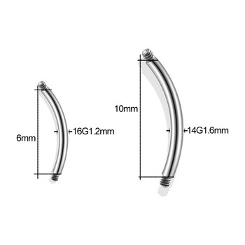 10 бр./лот Аксесоари за смяна на титаниеви винтове за щанга Пиърсинг на топка 14G 16G Коремна лента Нос Ухо Пръстени за уши Език Фиксатор за устни
