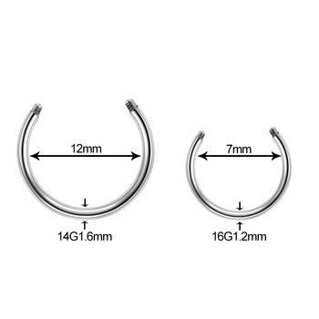 10 бр./лот Аксесоари за смяна на титаниеви винтове за щанга Пиърсинг на топка 14G 16G Коремна лента Нос Ухо Пръстени за уши Език Фиксатор за устни