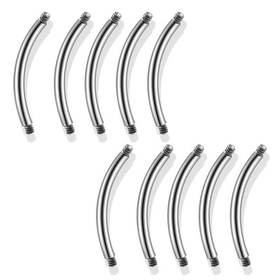 10 kom/lot Zamjenski pribor za uteg od titana Vijak za piercing lopte 14G 16G Prsten za trbušnu šipku za nos i uho Držač za usne za jezik