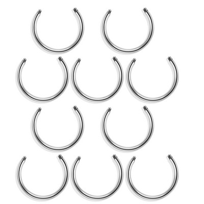 10 kom/lot Zamjenski pribor za uteg od titana Vijak za piercing lopte 14G 16G Prsten za trbušnu šipku za nos i uho Držač za usne za jezik