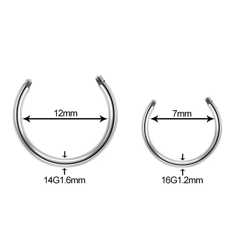 10 kom/lot Zamjenski pribor za uteg od titana Vijak za piercing lopte 14G 16G Prsten za trbušnu šipku za nos i uho Držač za usne za jezik