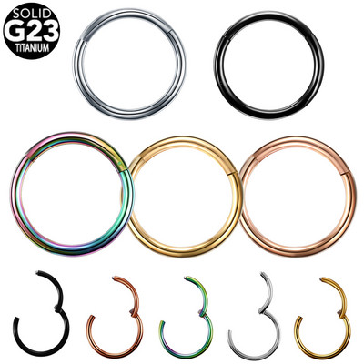 50 buc/lot titan cu balamale segmente nas ureche septum inele buze nas sprancene mamelon clicker cartilaj tragus piercing bijuterii pentru corp