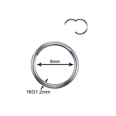 50 kom/lot Titanski zglobni segment Nos Uho Pregrada Prstenovi Usne Nos Obrve Bradavice Klikači Hrskavica Tragus Piercing Nakit za tijelo
