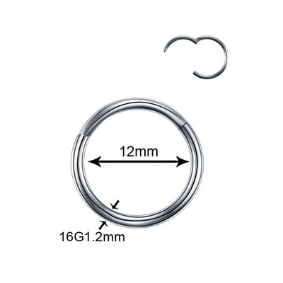 50 kom/lot Titanski zglobni segment Nos Uho Pregrada Prstenovi Usne Nos Obrve Bradavice Klikači Hrskavica Tragus Piercing Nakit za tijelo