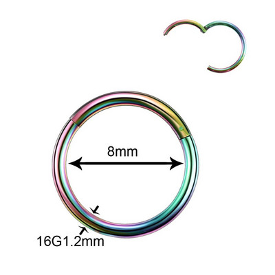 50 kom/lot Titanski zglobni segment Nos Uho Pregrada Prstenovi Usne Nos Obrve Bradavice Klikači Hrskavica Tragus Piercing Nakit za tijelo