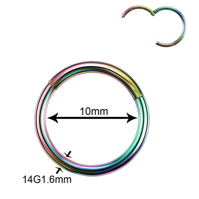 50 kom/lot Titanski zglobni segment Nos Uho Pregrada Prstenovi Usne Nos Obrve Bradavice Klikači Hrskavica Tragus Piercing Nakit za tijelo