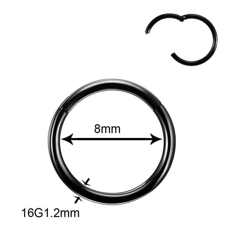 50 kom/lot Titanski zglobni segment Nos Uho Pregrada Prstenovi Usne Nos Obrve Bradavice Klikači Hrskavica Tragus Piercing Nakit za tijelo