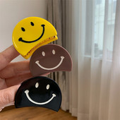 Fată de modă coreeană drăguță geometrică semicerc cu fața zâmbitoare apucă clema de păr INS gheare de păr accesorii de păr pentru femei agrafă de păr Kawaii