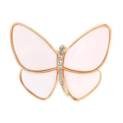 Elegantni školjkasti leptir broš, kubični cirkon, zlatni broš za odijelo za žene Klasični uredski broš s leptirom za zabavu s kukcima, darovi