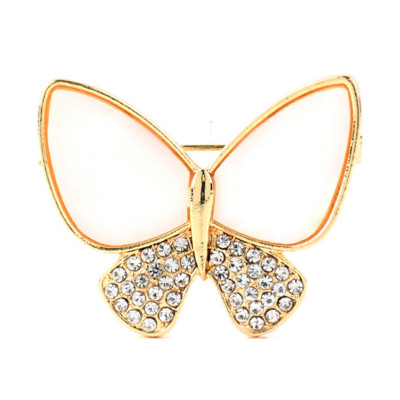 Elegantni školjkasti leptir broš, kubični cirkon, zlatni broš za odijelo za žene Klasični uredski broš s leptirom za zabavu s kukcima, darovi
