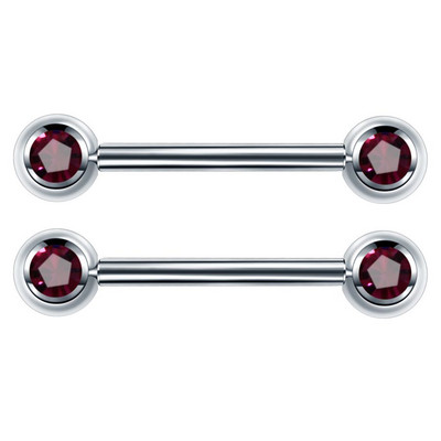 2 kom/lot G23 Titanium Piercing prstenovi za utege za jezik s unutarnjim navojem CZ dragulj Prstenovi za utege za bradavice za piercing Seksi nakit