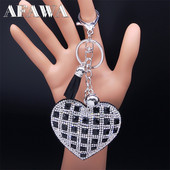 Breloc cu inimă Suporturi cu ciucuri Breloc din metal, cristal, breloc, geantă, pandantiv mașină, cadou, bijuterii, llaveros para mujer K2870S01