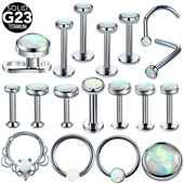 1PC Titanium OP17 Labret Piercing za nozdrve Prstenovi za nosnu pregradu Ušna hrskavica Tragus Prstenovi za zatvaranje kuglica Dermalno sidro Unisex nakit