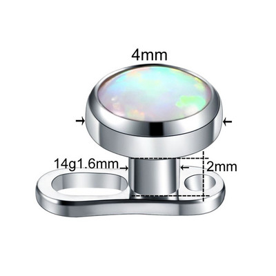 1PC Titanium OP17 Labret Piercing za nozdrve Prstenovi za nosnu pregradu Ušna hrskavica Tragus Prstenovi za zatvaranje kuglica Dermalno sidro Unisex nakit
