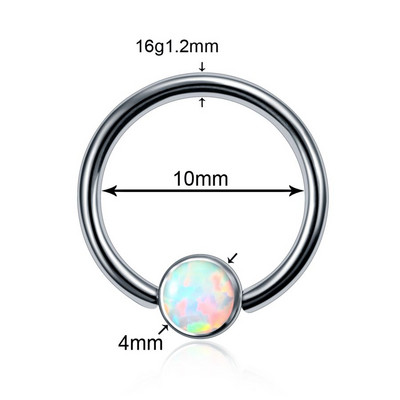 1PC Titanium OP17 Labret Piercing za nozdrve Prstenovi za nosnu pregradu Ušna hrskavica Tragus Prstenovi za zatvaranje kuglica Dermalno sidro Unisex nakit