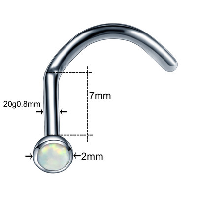 1PC Titanium OP17 Labret Piercing za nozdrve Prstenovi za nosnu pregradu Ušna hrskavica Tragus Prstenovi za zatvaranje kuglica Dermalno sidro Unisex nakit