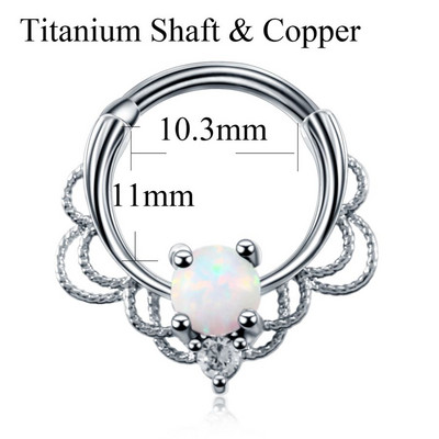 1PC Titanium OP17 Labret Piercing za nozdrve Prstenovi za nosnu pregradu Ušna hrskavica Tragus Prstenovi za zatvaranje kuglica Dermalno sidro Unisex nakit