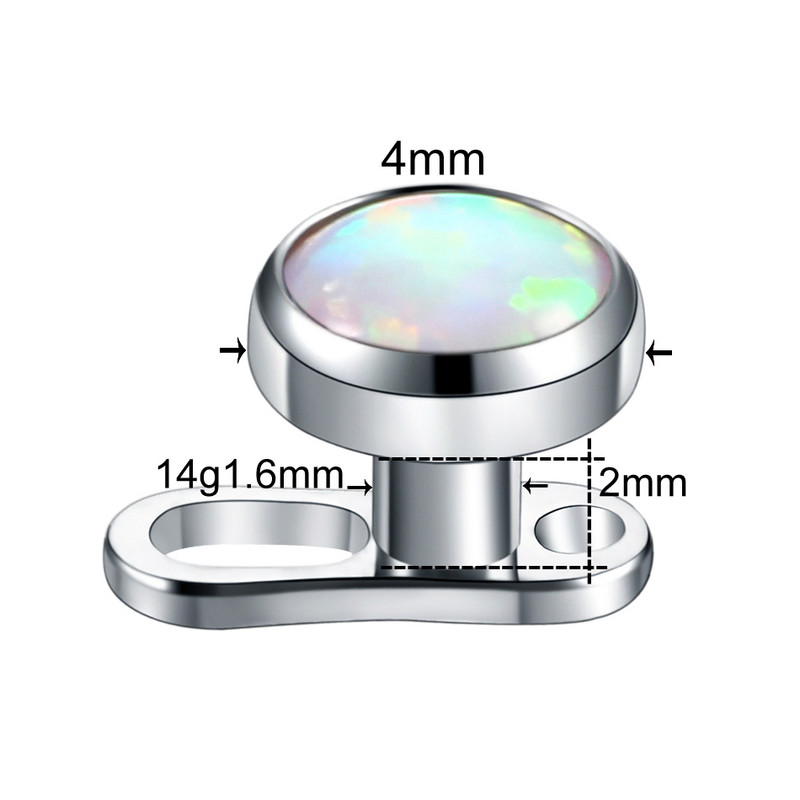 1PC Titanium OP17 Labret Piercing za nozdrve Prstenovi za nosnu pregradu Ušna hrskavica Tragus Prstenovi za zatvaranje kuglica Dermalno sidro Unisex nakit