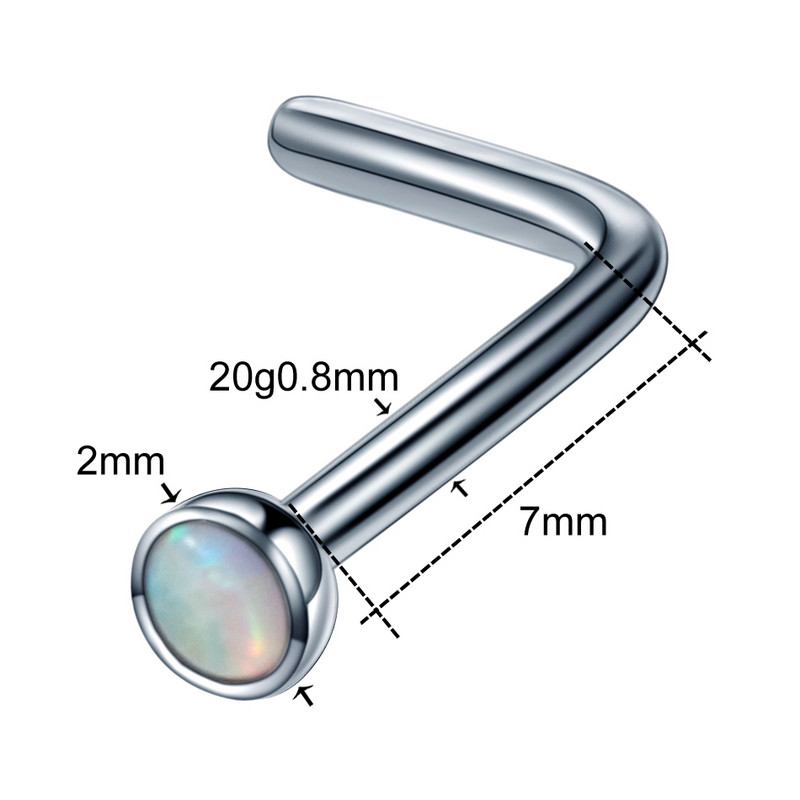 1PC Titanium OP17 Labret Piercing za nozdrve Prstenovi za nosnu pregradu Ušna hrskavica Tragus Prstenovi za zatvaranje kuglica Dermalno sidro Unisex nakit