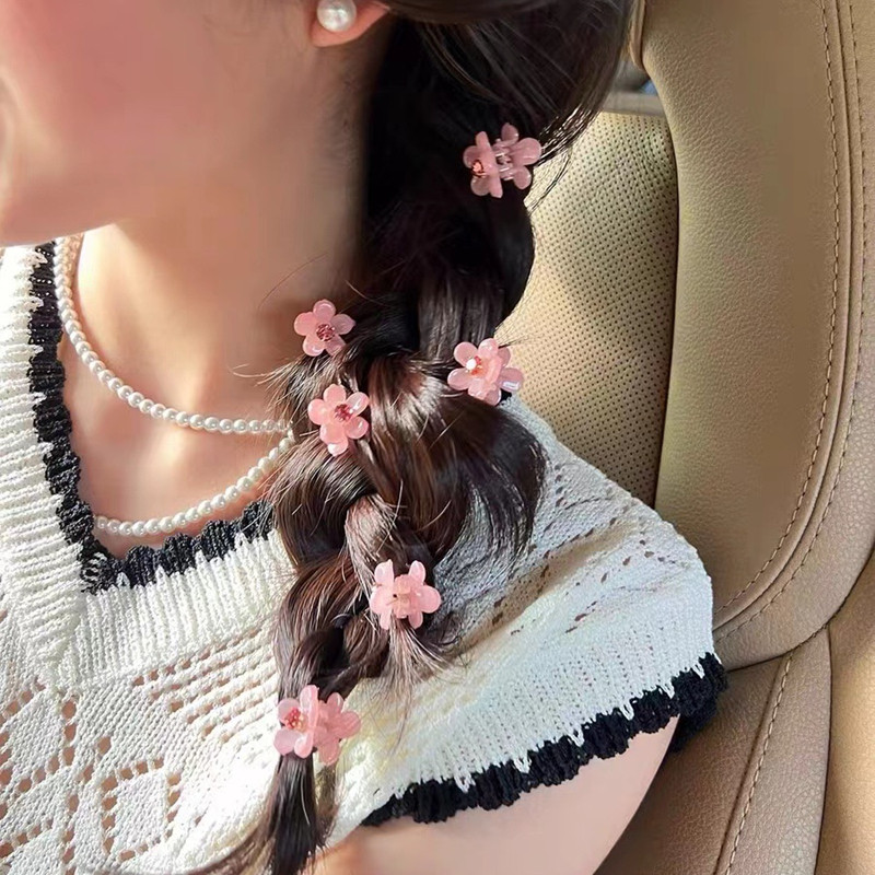 2022, la modă, dimensiune mică, acetat de flori, gheare de păr, acrilic, roz, cleme de păr, instrument de coafură, accesorii de păr pentru femei, petrecere