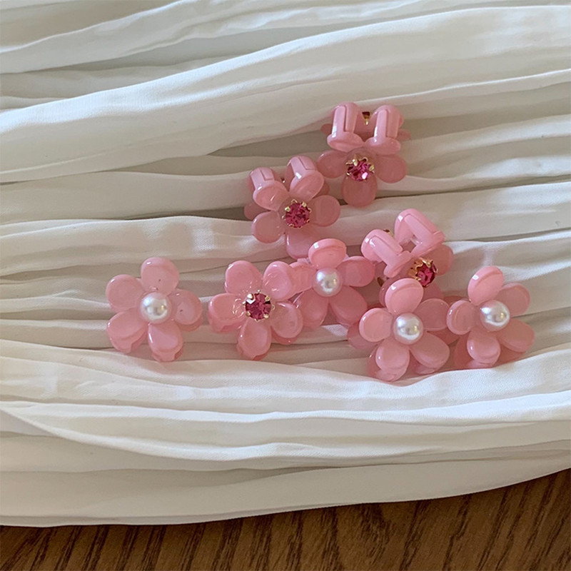 2022, la modă, dimensiune mică, acetat de flori, gheare de păr, acrilic, roz, cleme de păr, instrument de coafură, accesorii de păr pentru femei, petrecere