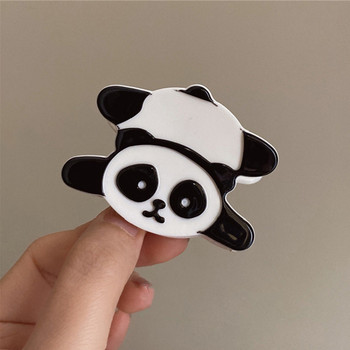 Νέο Fashion Acetate Ακρυλικό χαριτωμένο κλιπ μαλλιών Panda για κορίτσι Lovely χαρτοκιβώτιο Panda Hair Claw Γυναικεία αξεσουάρ μαλλιών