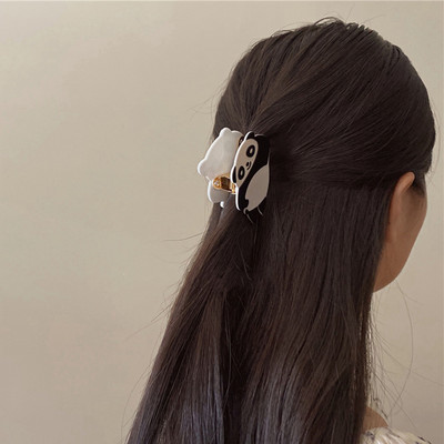New Fashion Acetat Acrilic Drăguț Panda Agrafă de păr pentru fată Încântător Carton Panda Gheara de păr Femei Accesorii de păr