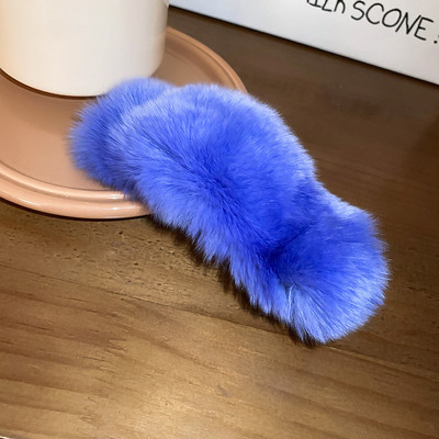 2022 m. žiemos Nauja vientisos spalvos imitacija triušio kailio uodegos segtukas mergaitei Korėjos mados temperamento moterų plaukų aksesuarai