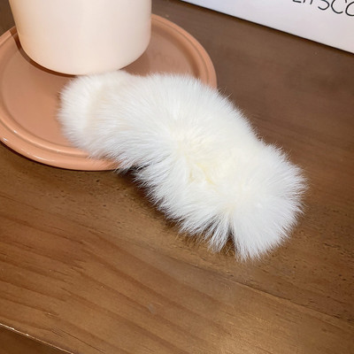 2022 m. žiemos Nauja vientisos spalvos imitacija triušio kailio uodegos segtukas mergaitei Korėjos mados temperamento moterų plaukų aksesuarai