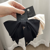 Coreea de modă elegantă temperament satin fundă clemă de primăvară simplă la modă ac de păr panglică clemă de păr cleme de păr pentru femei