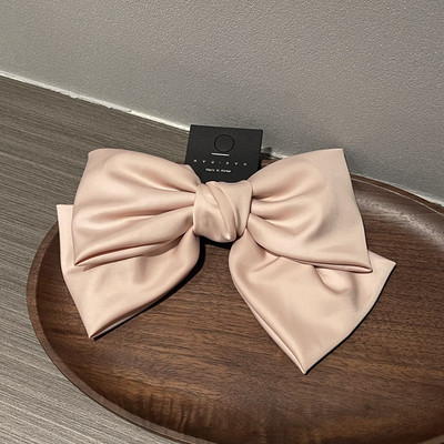 Coreea de modă elegantă temperament satin fundă clemă de primăvară simplă la modă ac de păr panglică clemă de păr cleme de păr pentru femei