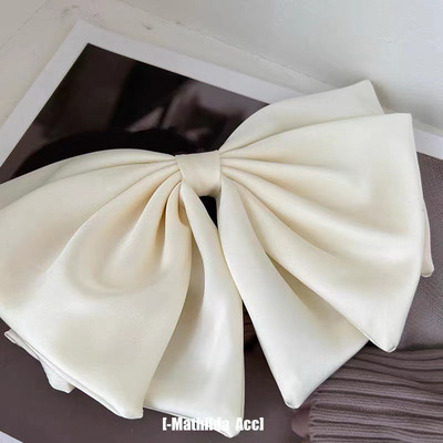 Coreea de modă elegantă temperament satin fundă clemă de primăvară simplă la modă ac de păr panglică clemă de păr cleme de păr pentru femei