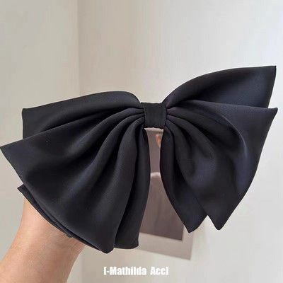 Coreea de modă elegantă temperament satin fundă clemă de primăvară simplă la modă ac de păr panglică clemă de păr cleme de păr pentru femei