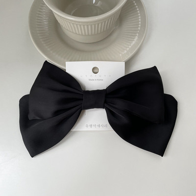 Coreea de modă elegantă temperament satin fundă clemă de primăvară simplă la modă ac de păr panglică clemă de păr cleme de păr pentru femei