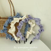 2022, la modă, cu fundă nouă, bentiță pentru femei, bentiță pentru fete, benzile de păr cu fundă vintage, bentita lată pentru accesorii de păr