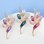 Broșă elegantă de lalele cu flori aurii, flori dulci, cadou pentru femei, nuntă, petrecere, bijuterii, cadouri