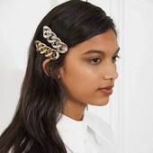 Europietiški ir amerikietiški minimalistiniai perdėtai metaliniai ryškiai stori plaukų segtukai spyruokliniai segtukai Trend šoniniai segtukai Moteriški plaukų aksesuarai