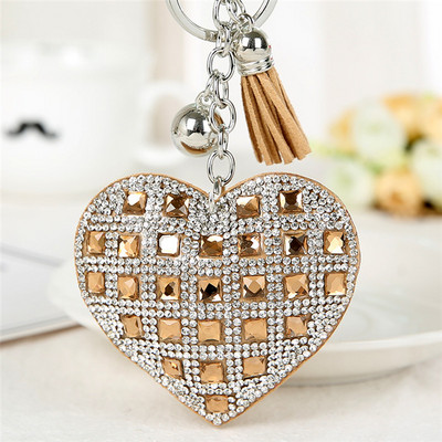 inimă nou-nouț cu stras de cristal suport pentru lanț cheie femei mașină lanț chei pandantiv geantă