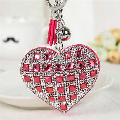 inimă nou-nouț cu stras de cristal suport pentru lanț cheie femei mașină lanț chei pandantiv geantă