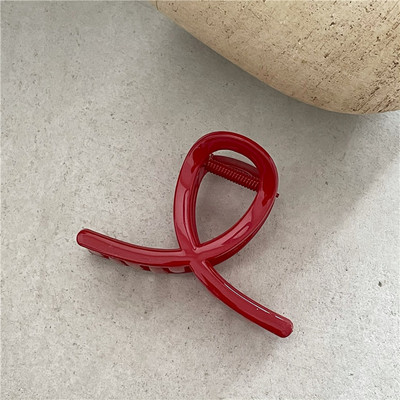 2023 de primăvară noua clemă de păr geometrică crab dimensiune mare rășină roșie gheare de păr pătrată ace de păr simplă de bază accesorii de păr femei