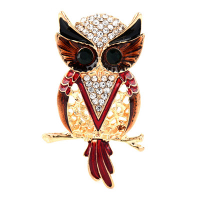 Broșă emailă cu ulei de bufniță pentru femei, modă elegantă, petrecere cu animale minunate, broșă casual, ace, cadouri