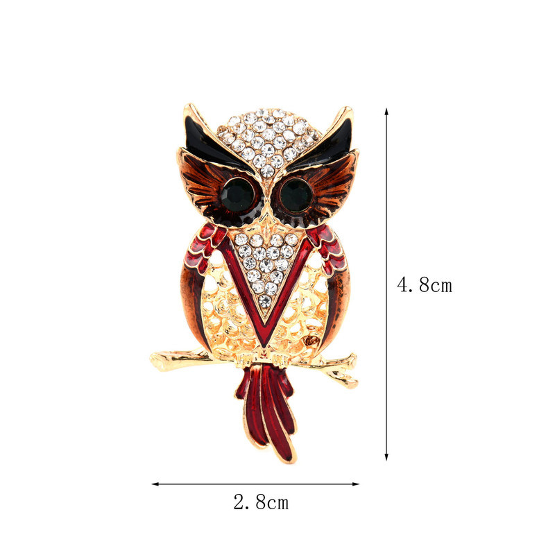 Broșă emailă cu ulei de bufniță pentru femei, modă elegantă, petrecere cu animale minunate, broșă casual, ace, cadouri