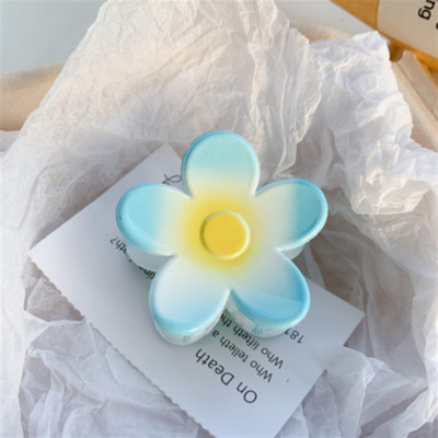 Κορεάτικη μόδα Μεγάλου μεγέθους λουλούδι καβούρι κλιπ μαλλιών ντεγκραντέ καραμέλα Γλυκό κορίτσι Νύχια μαλλιών Γυναικεία αξεσουάρ μαλλιών